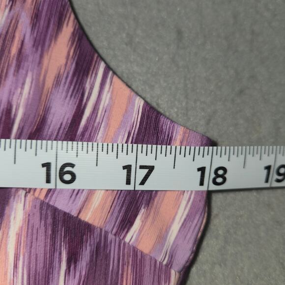 Eddie Bauer Womens Medium Tank Dress Sleeveless Abstract Pink Purple Stretch - Picture 11 of 13